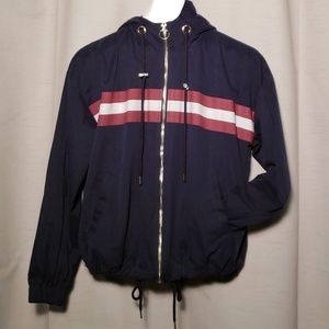 Forever 21 Zip-Up Navy Windbreaker Jacket
